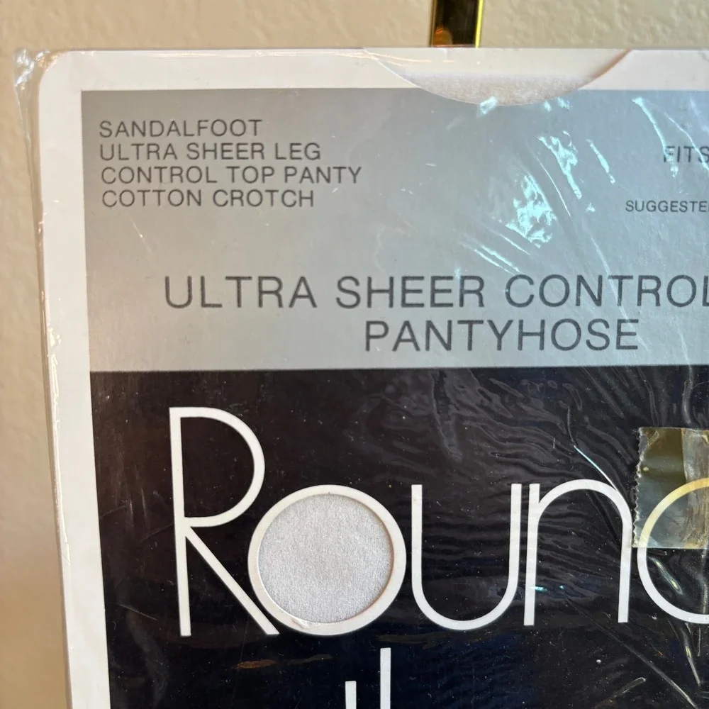Vintage Round The Clock Ultra‎ Sheer Control Top Pantyhose Demi Ice